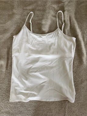 White House Black Market White Slim Camisole with Adjustable Straps